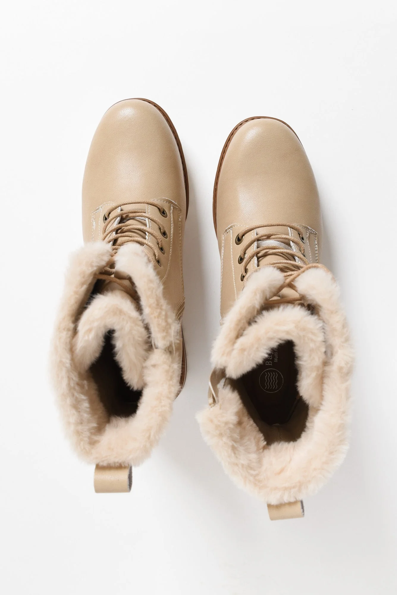 Ainslie Cream Leather Faux Fur Boot - Image 4