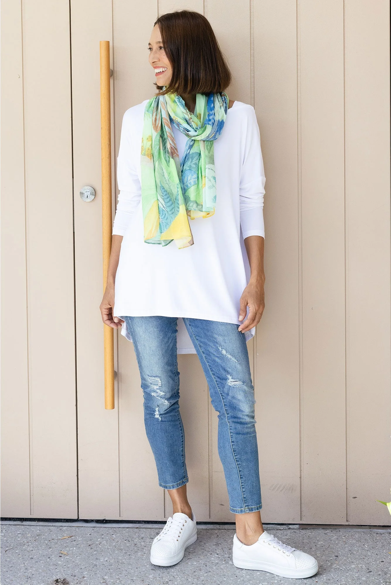 Anakin White Hi Lo Bamboo Top - Image 2