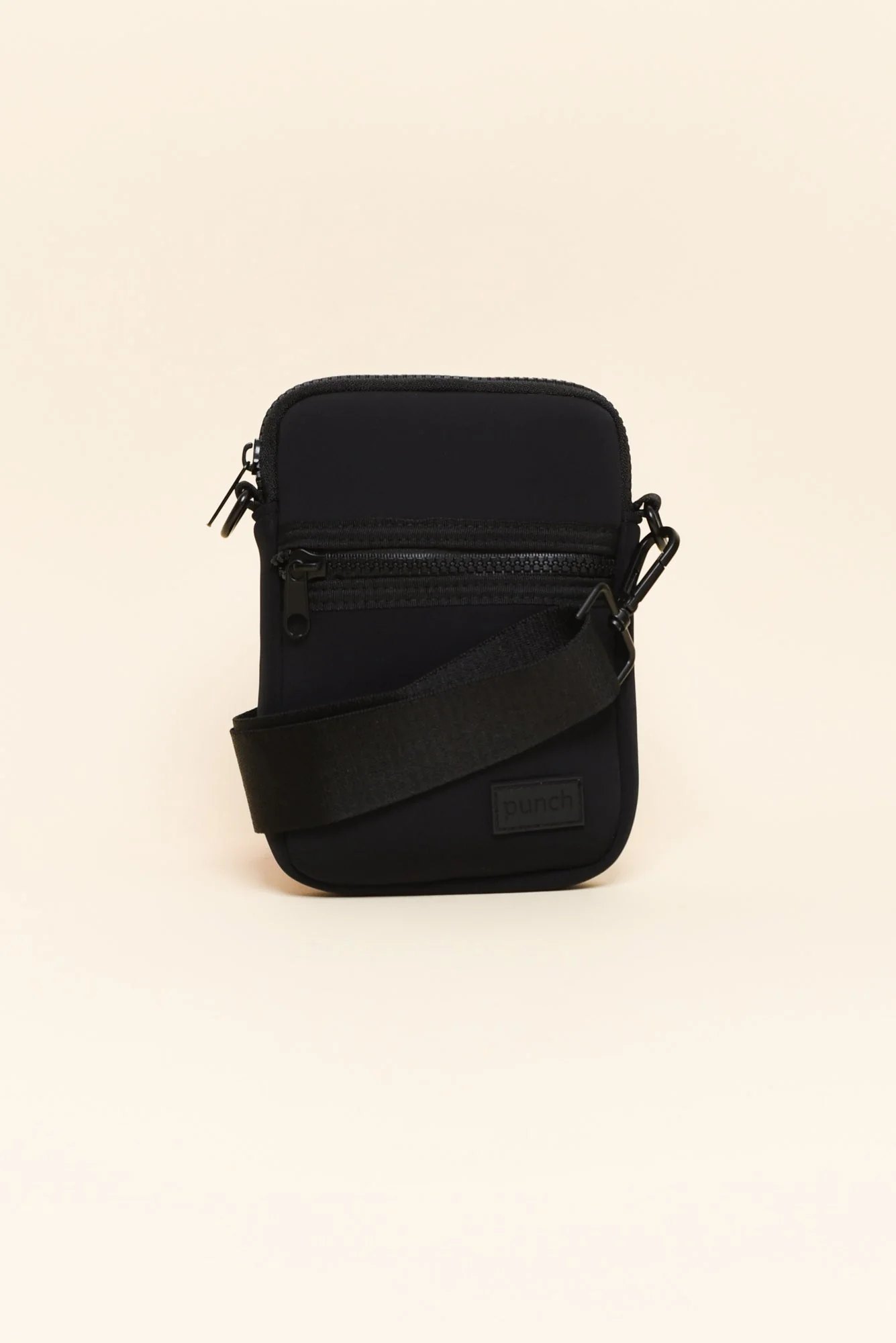 Andie Black Neoprene Phone Bag