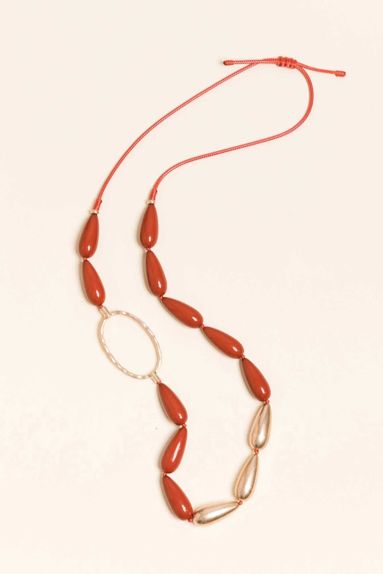 Anja Red Beaded Necklace