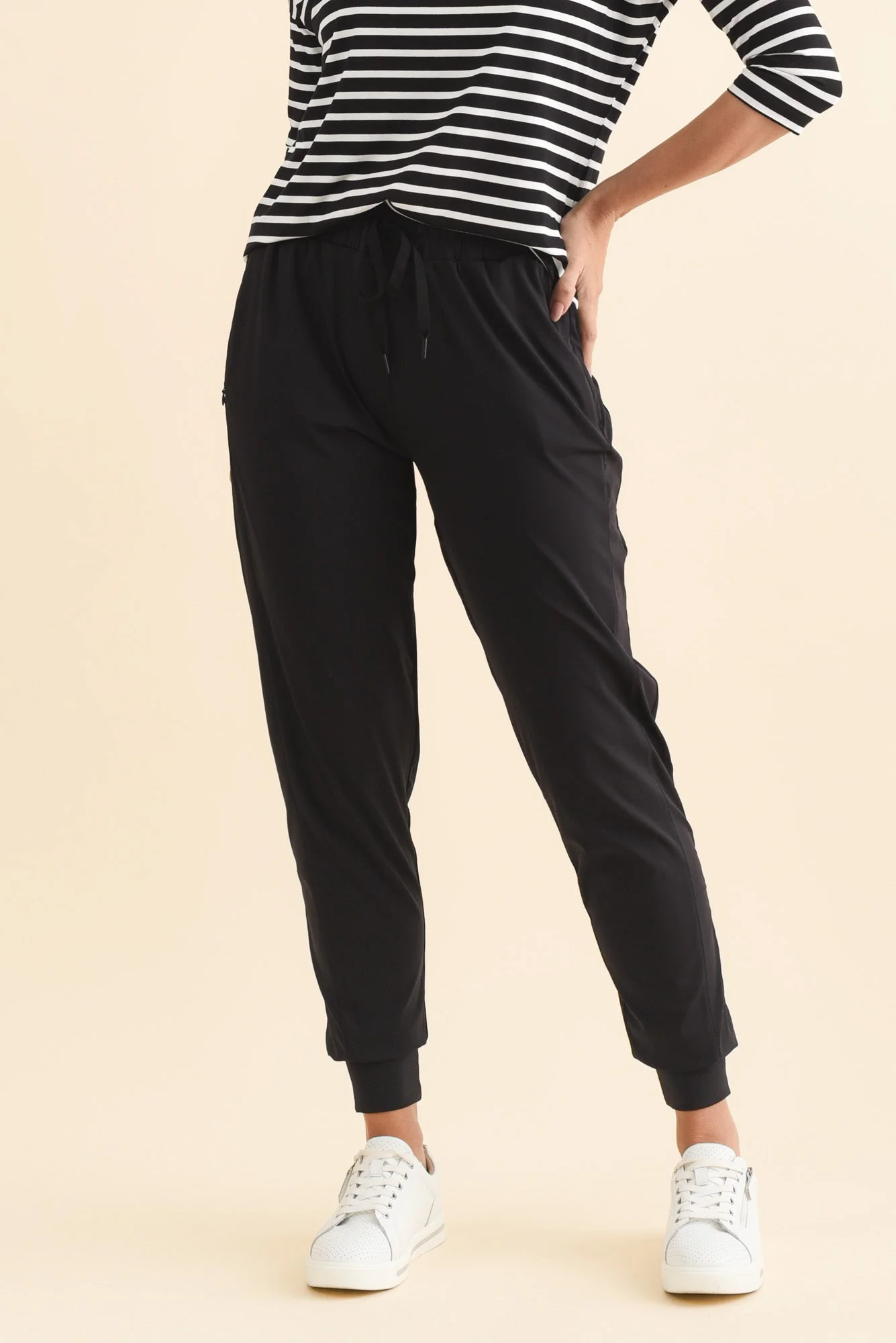 Collins Black Tie Jogger Pants