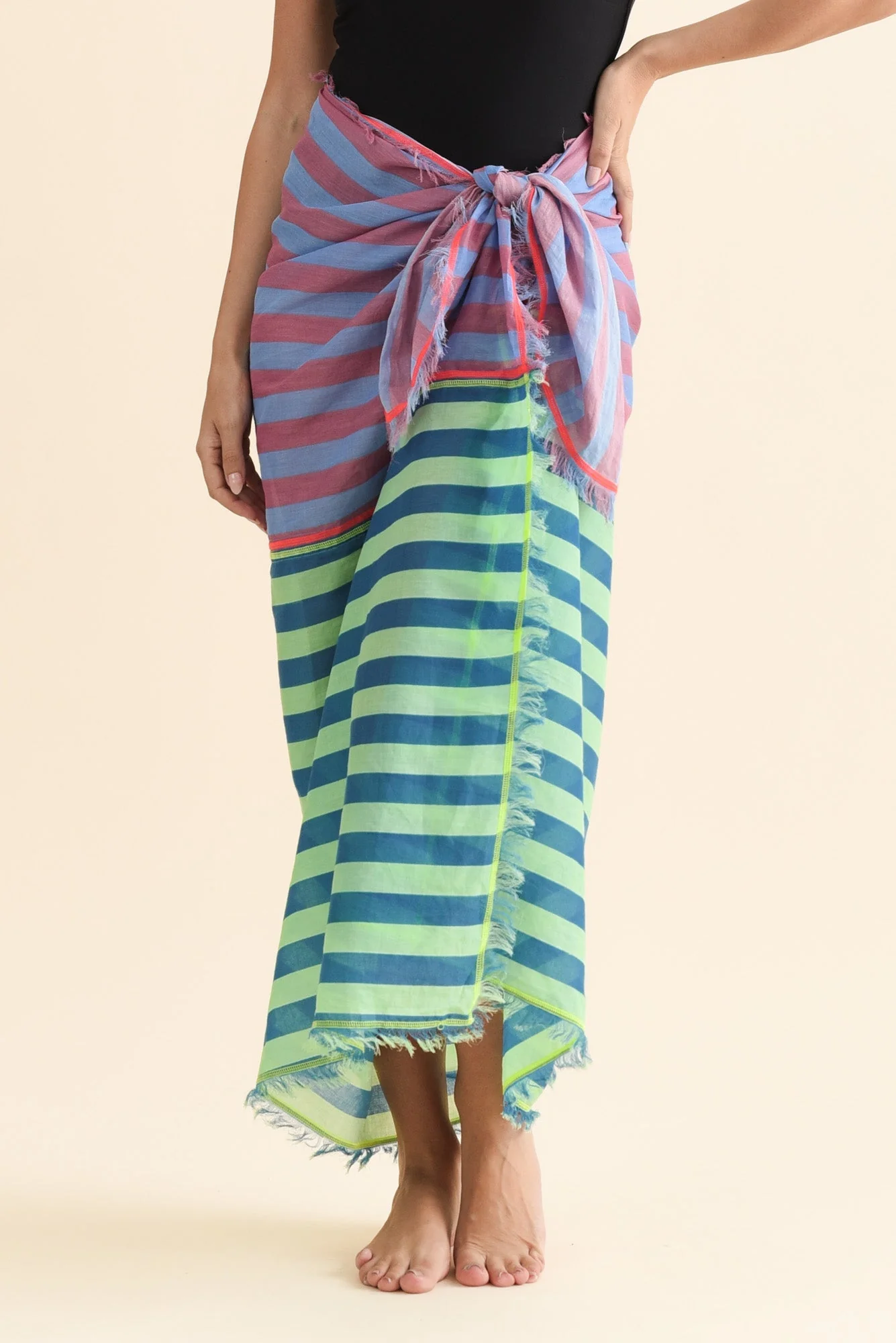 Cosmos Blue Stripe Cotton Sarong