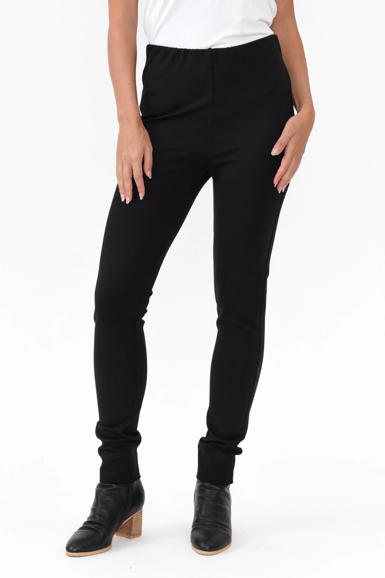 Elsa Black Winter Ponte Pants