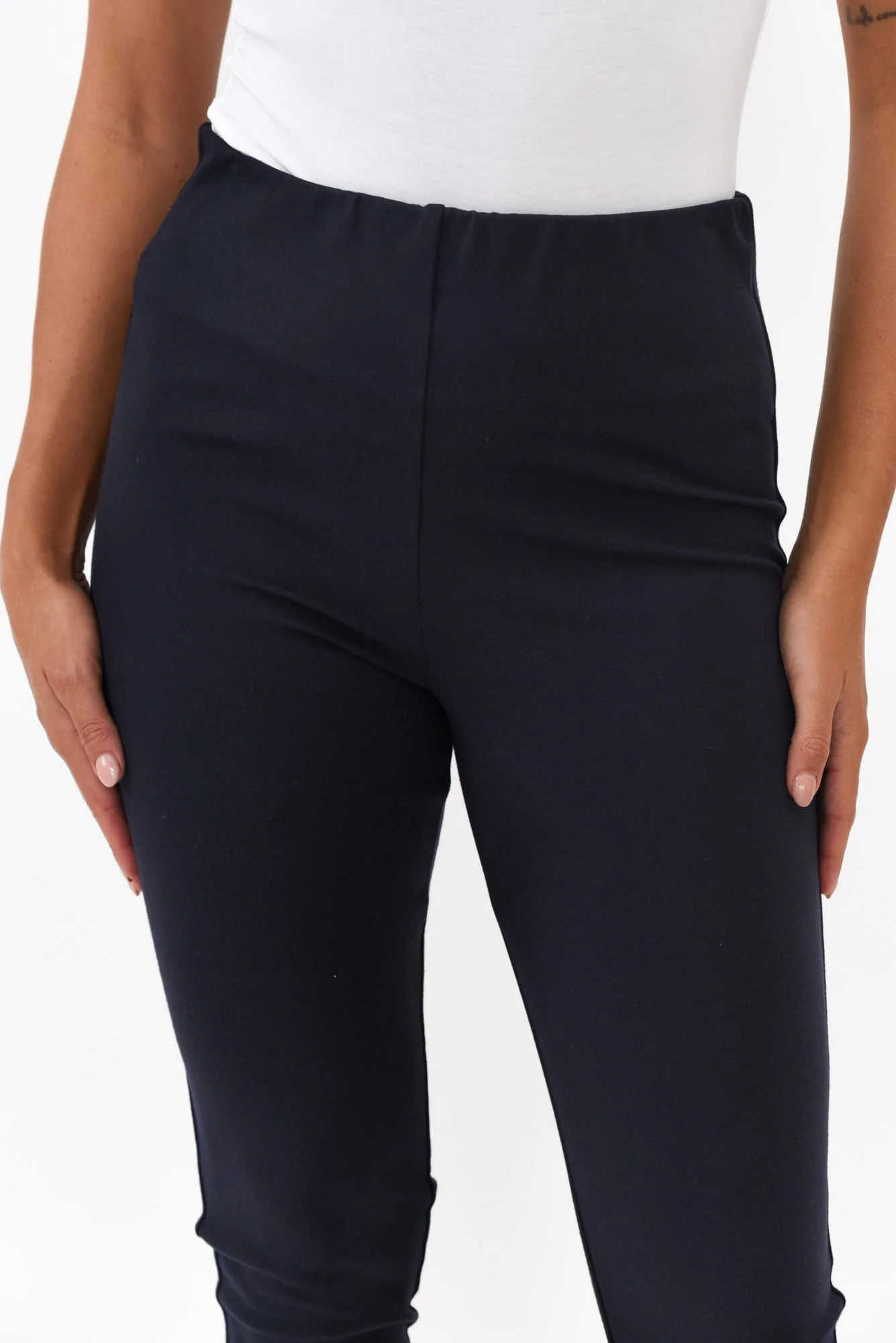 Elsa French Navy Winter Ponte Pants - Image 3