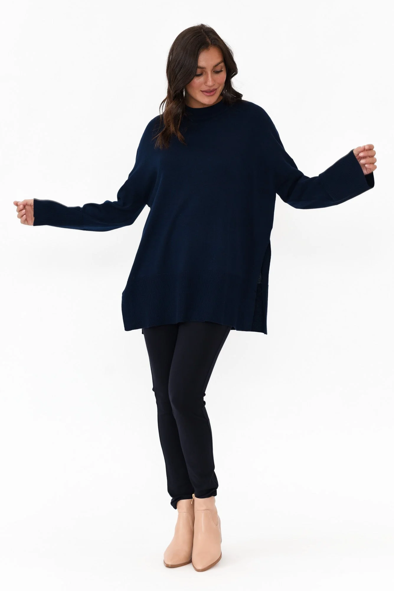 Elsa French Navy Winter Ponte Pants - Image 6
