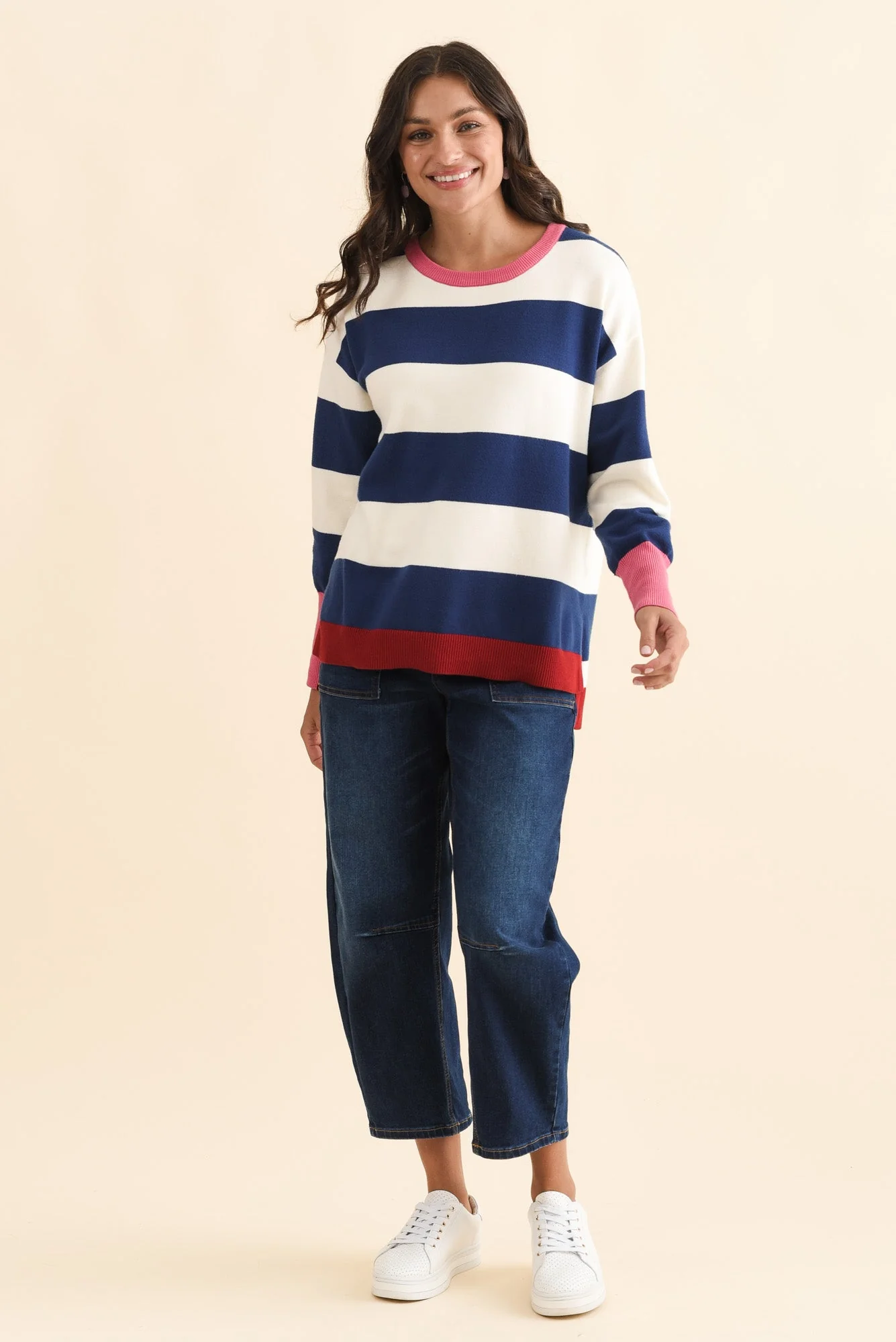 Elvie Blue Stripe Knit Sweater - Image 7