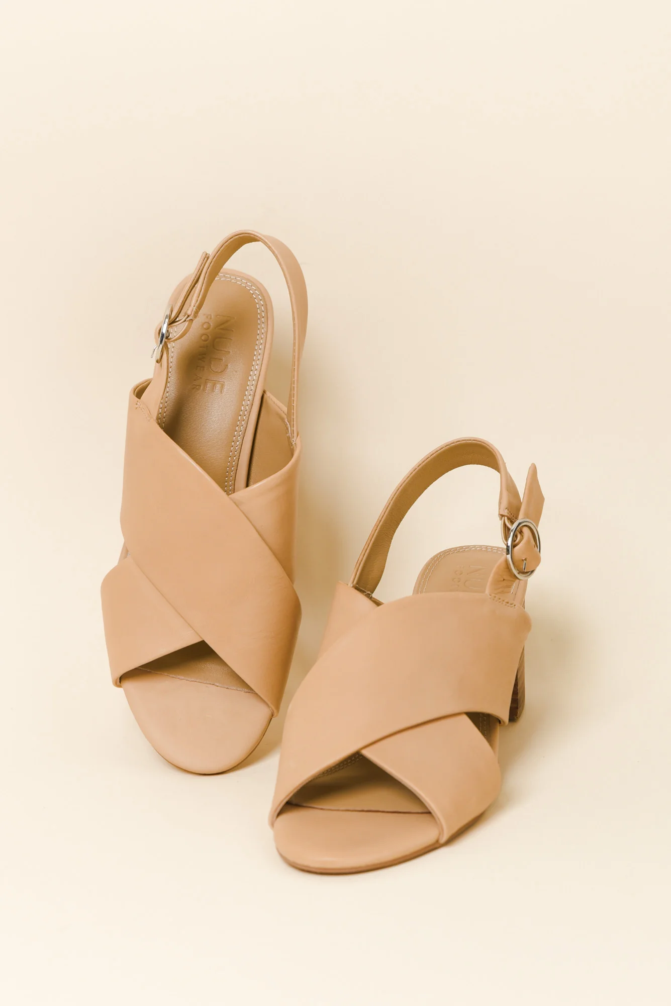 Emi Tan Leather Slingback Heel - Image 8