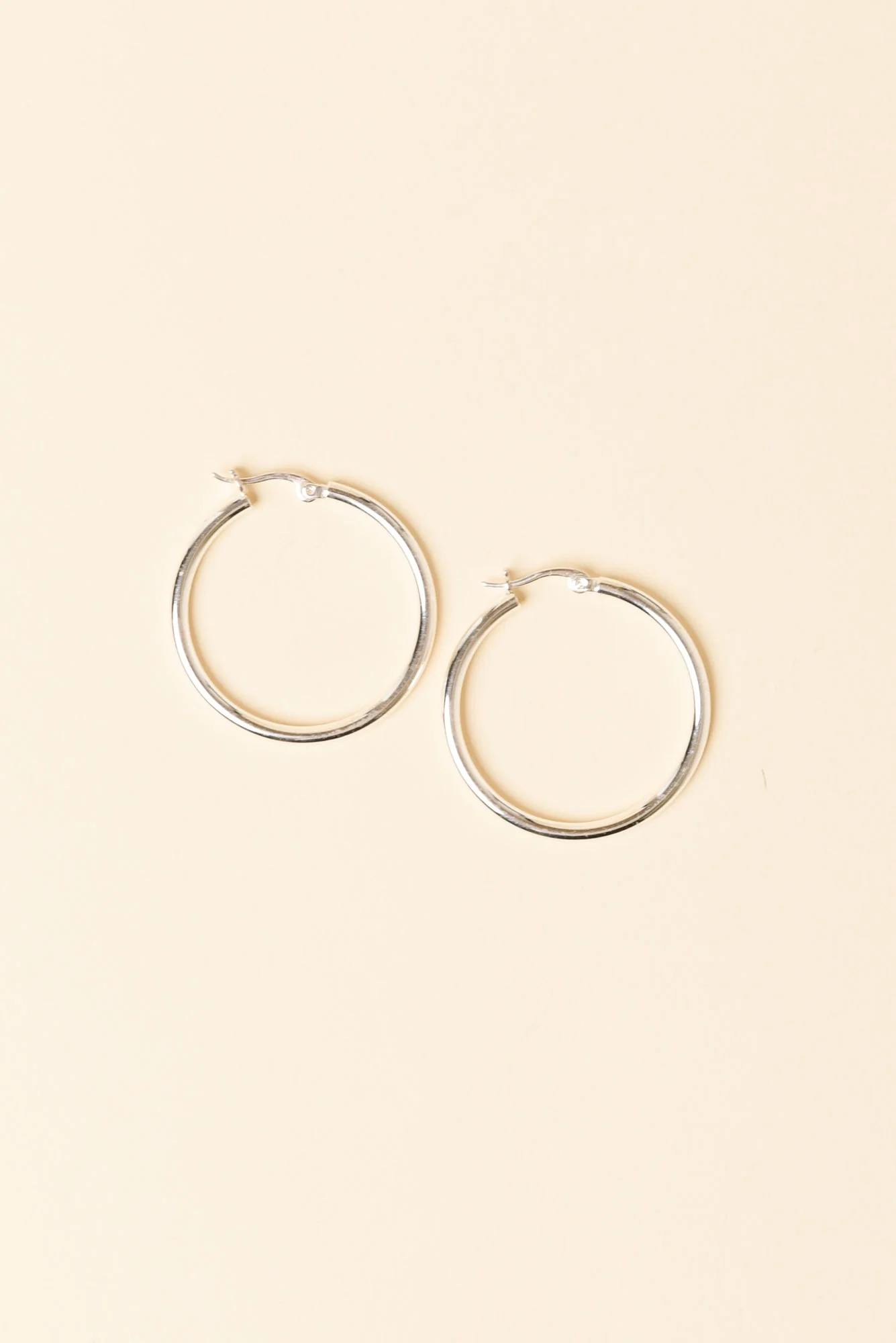 Erika Silver Hoop Earrings