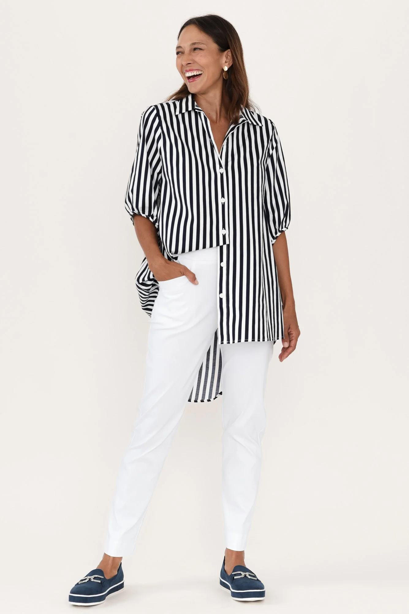 Harbour White Stretch Pants - Image 2