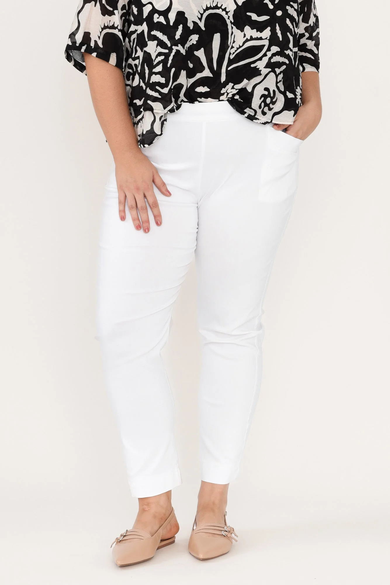 Harbour White Stretch Pants - Image 6