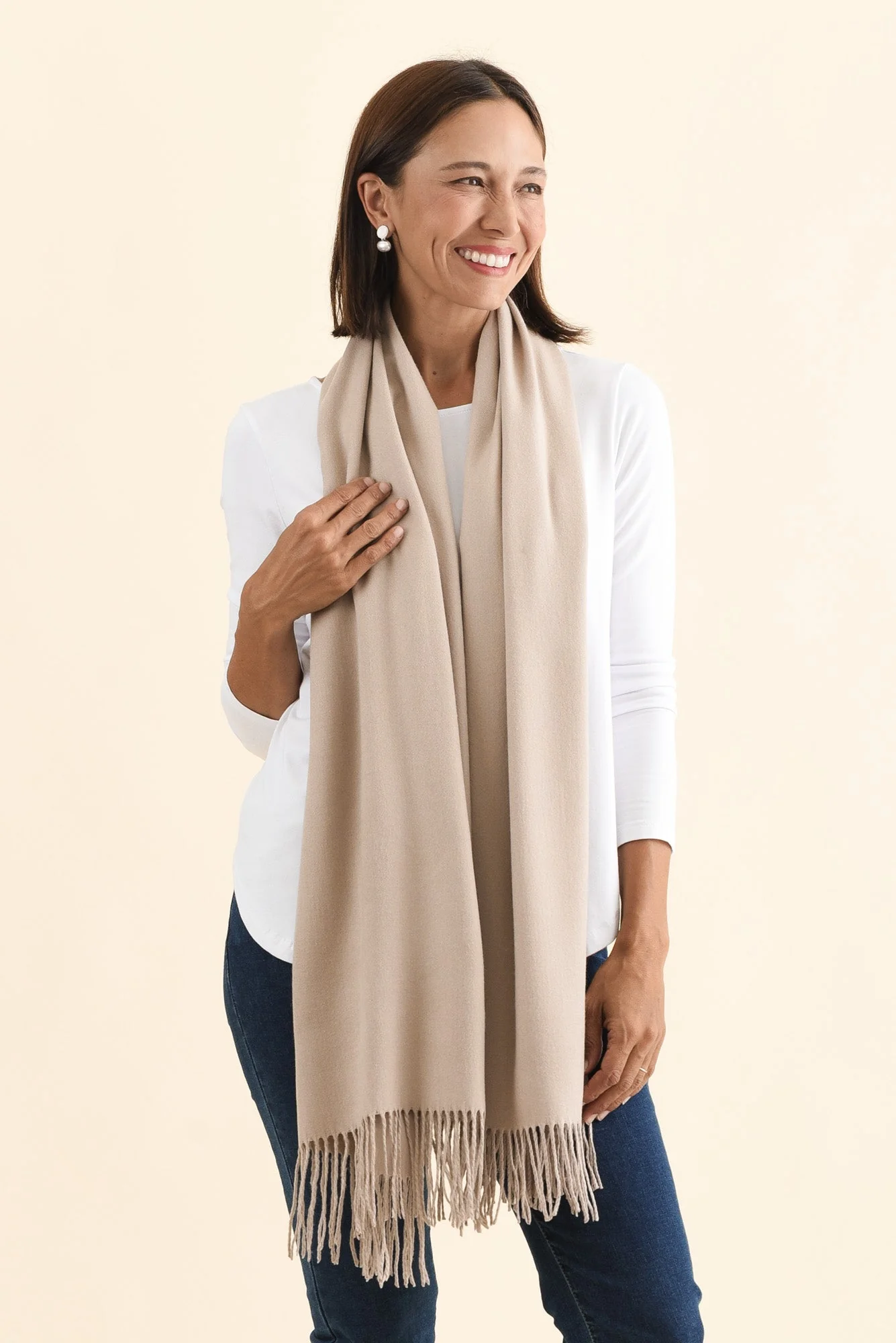 Heta Natural Cotton Pashmina Scarf - Image 2