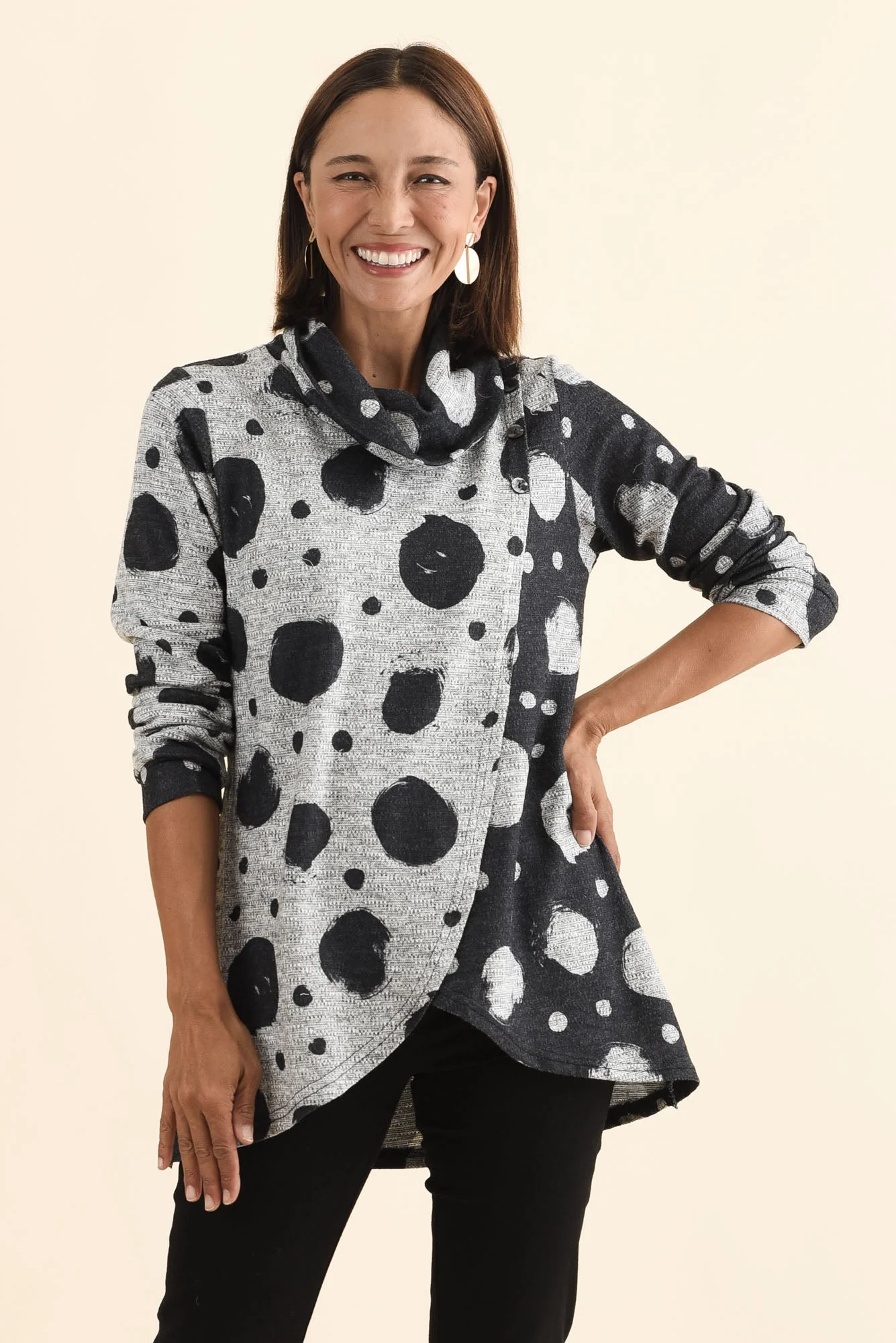 Hobbs Navy Spot Layer Top