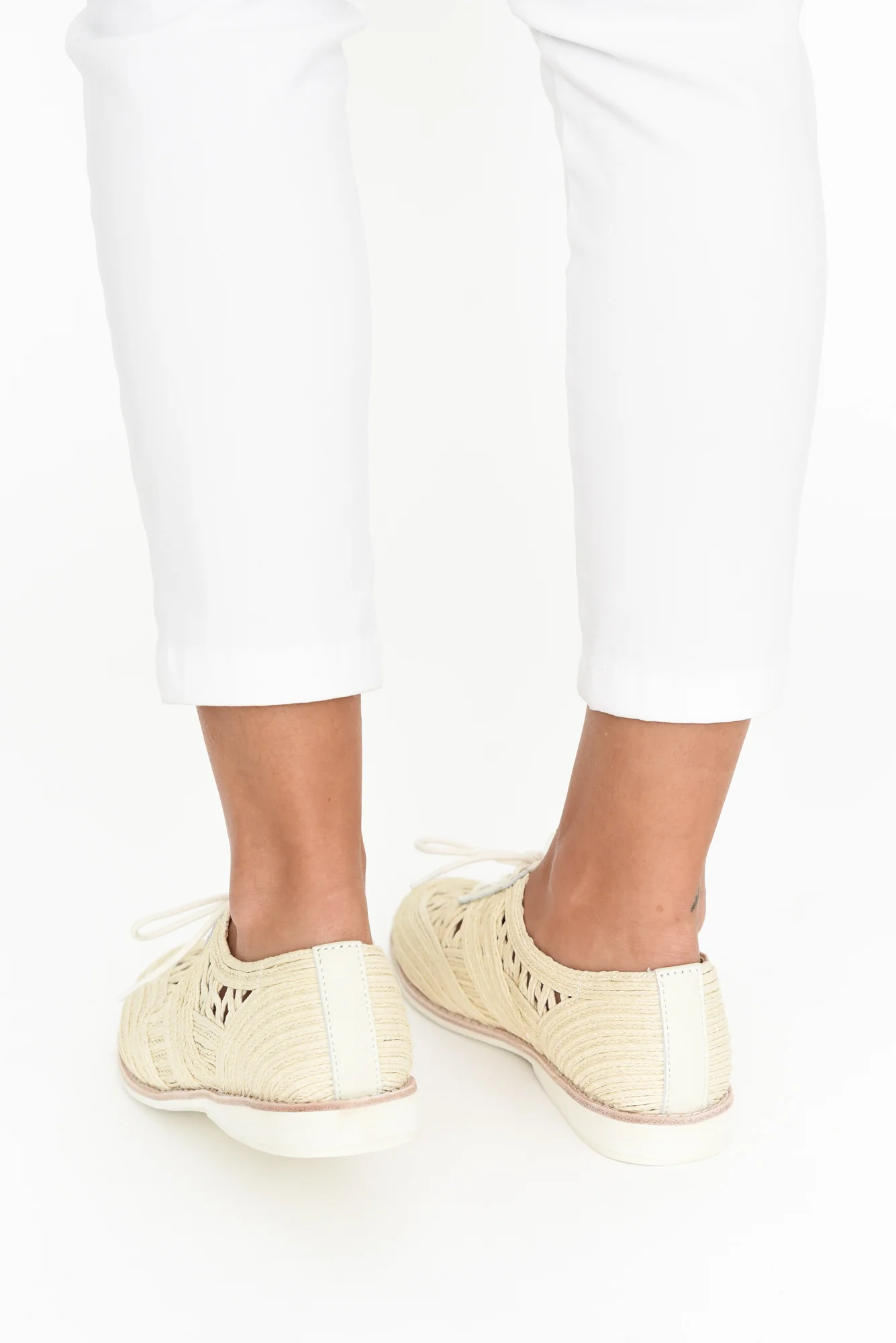 Kaye Cream Lace Up Shoe - Image 7