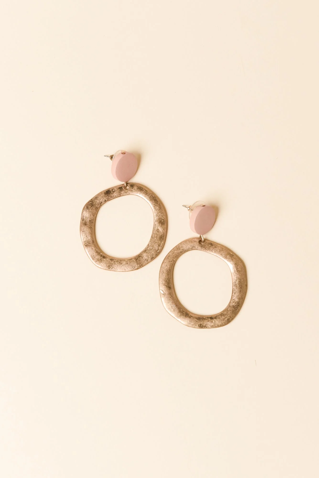 Lada Gold Circle Drop Earrings