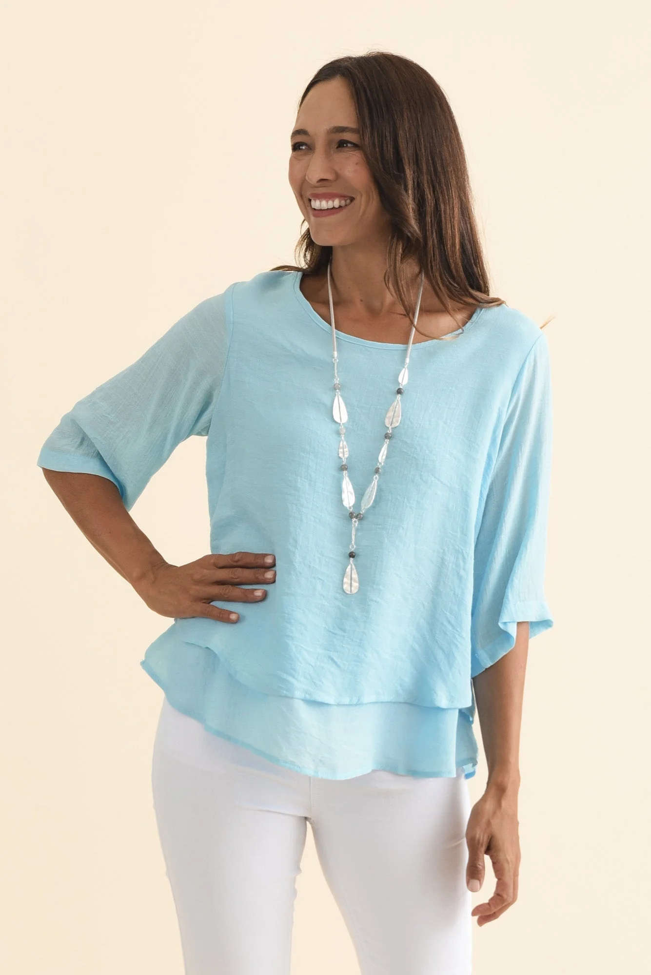 Liora Blue Layered Top