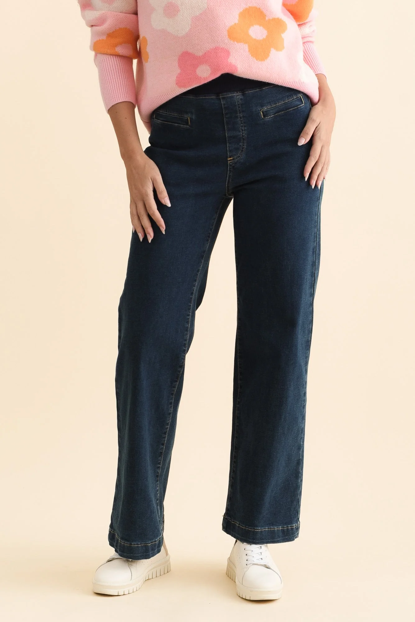 Maddy Dark Blue Straight Leg Jeans