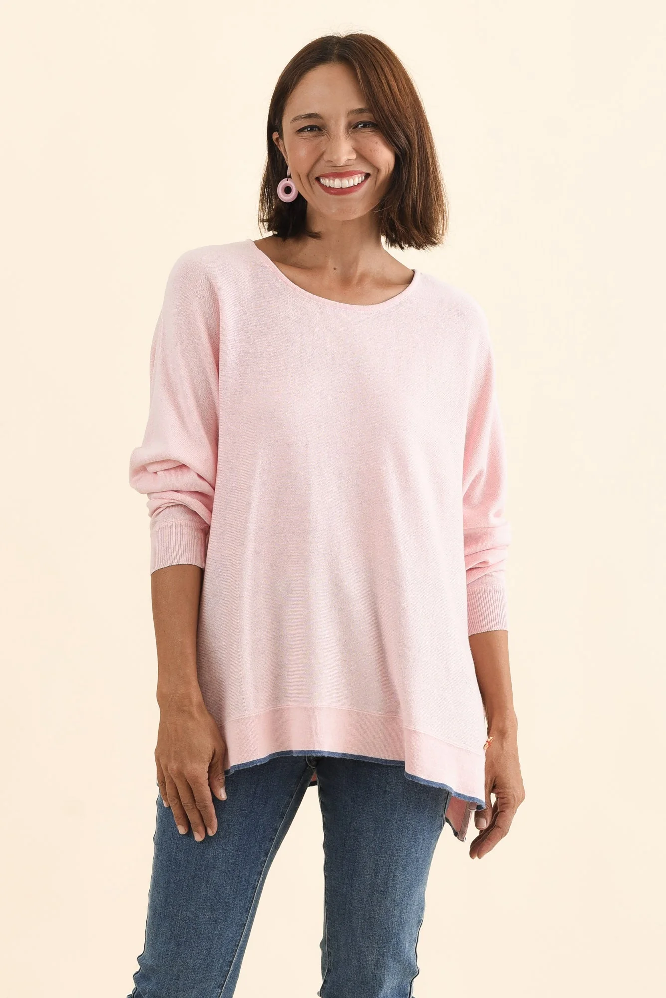 Nick Blush Organic Cotton Knit Jumper