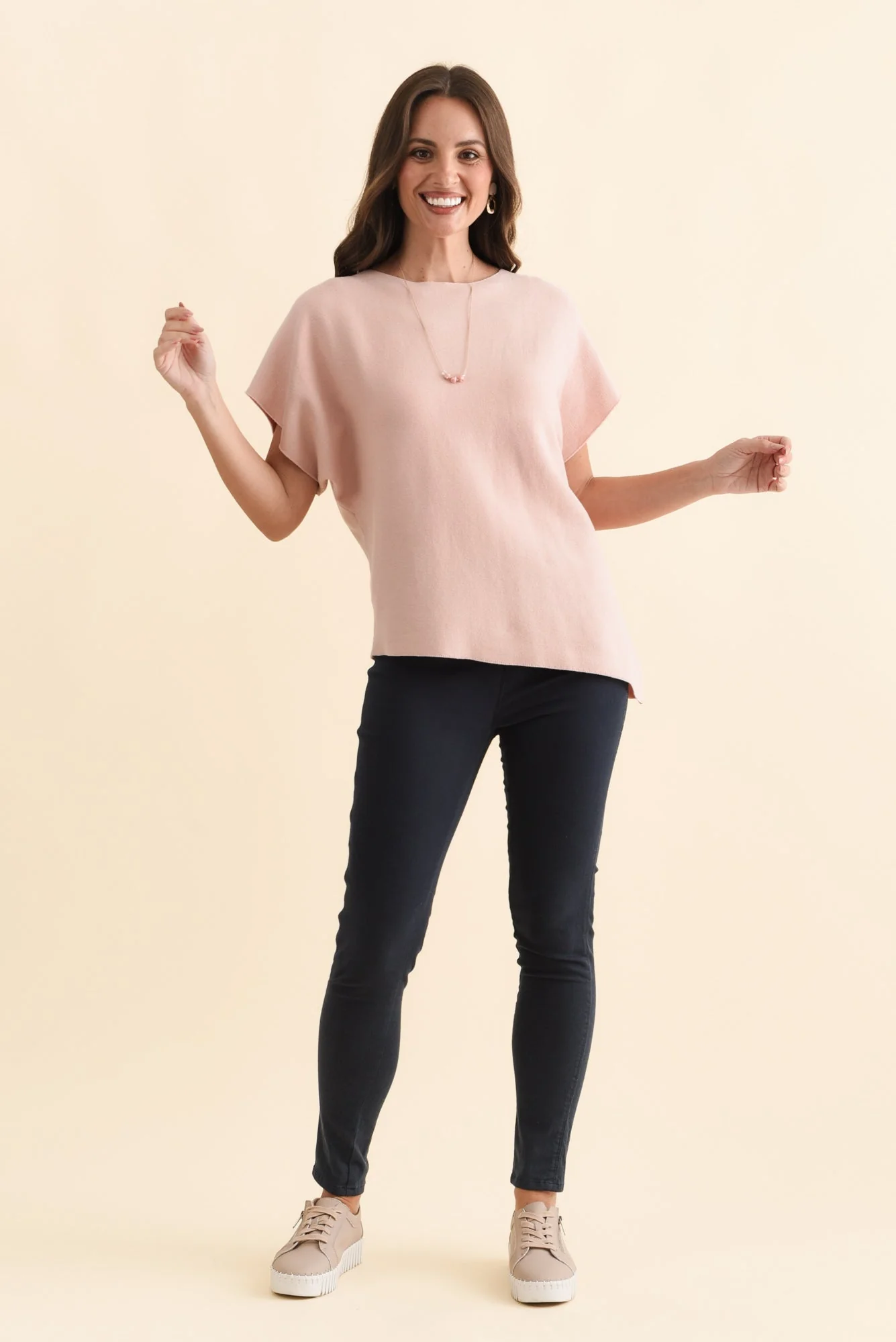 Petra Blush Cotton Blend Knit Top - Image 7