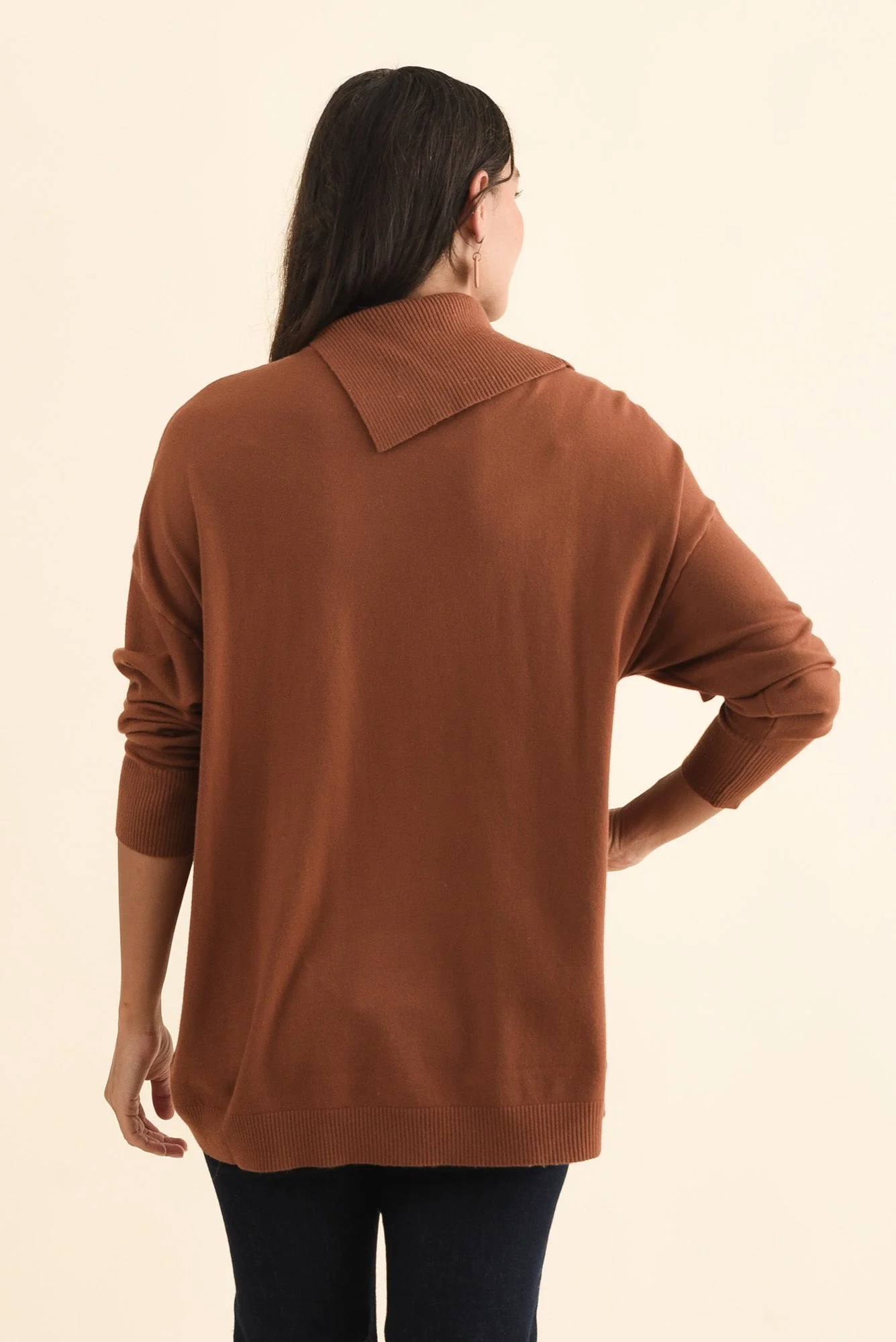 Renfrey Chocolate Knit Sweater - Image 4