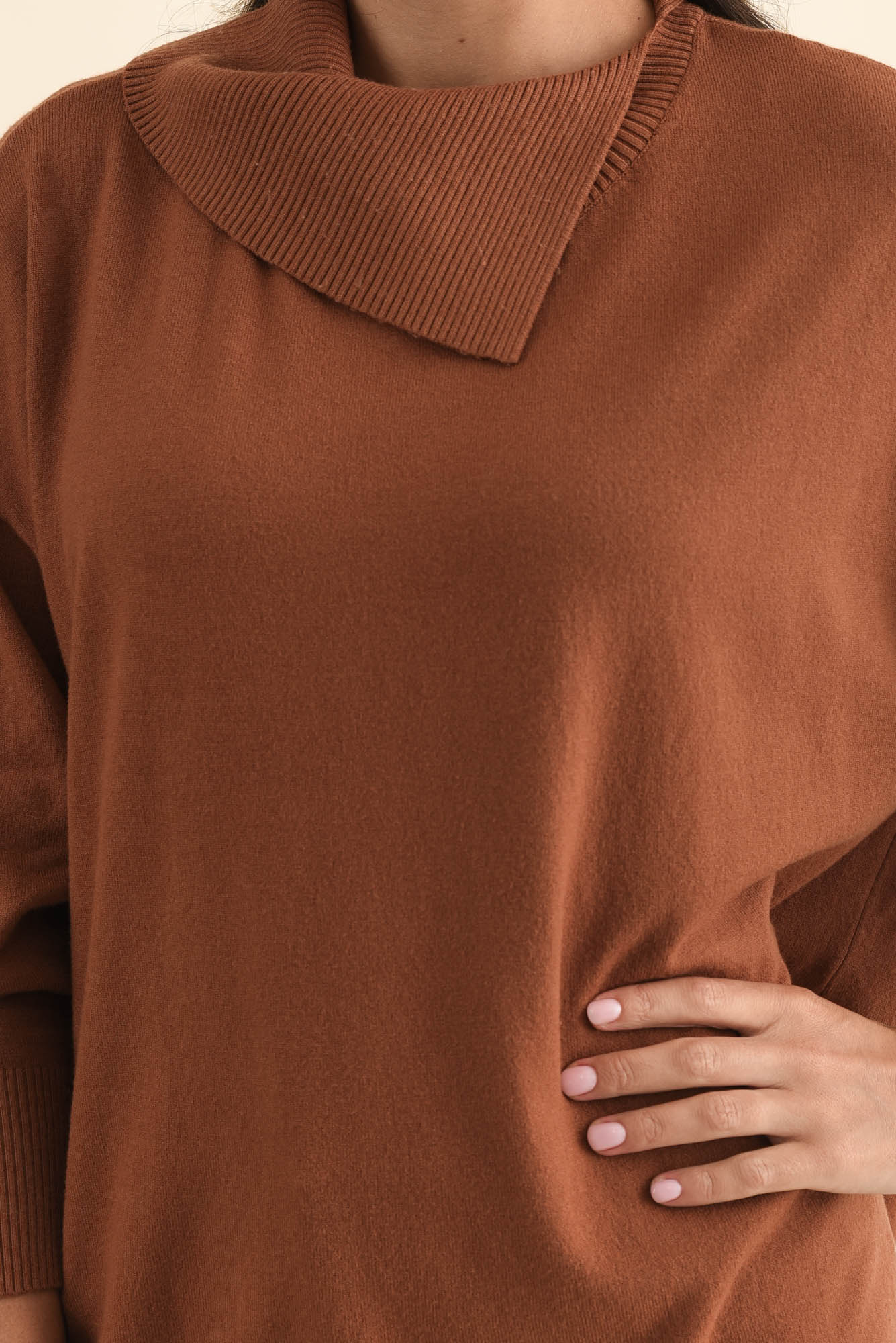Renfrey Chocolate Knit Sweater - Image 5