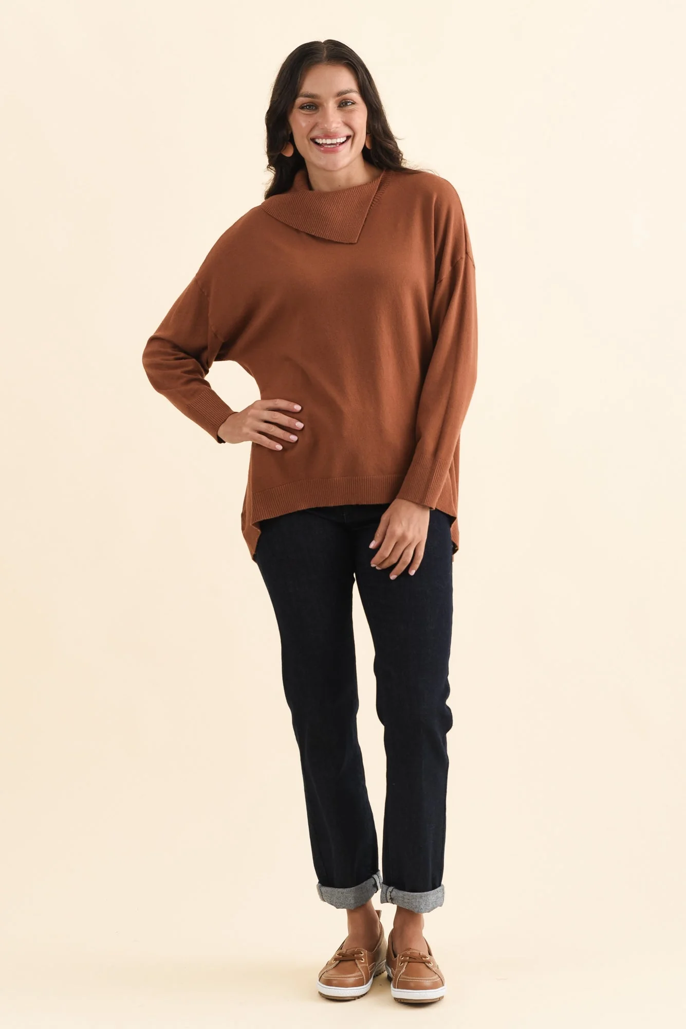Renfrey Chocolate Knit Sweater - Image 6