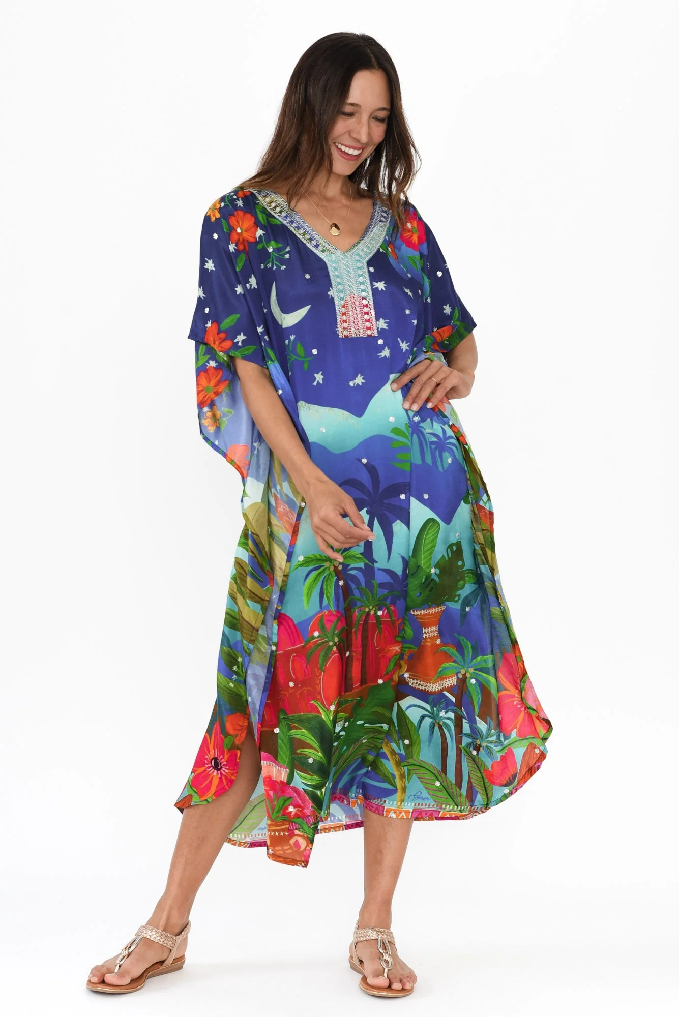 Reyna Blue Paradise Kaftan - Image 2