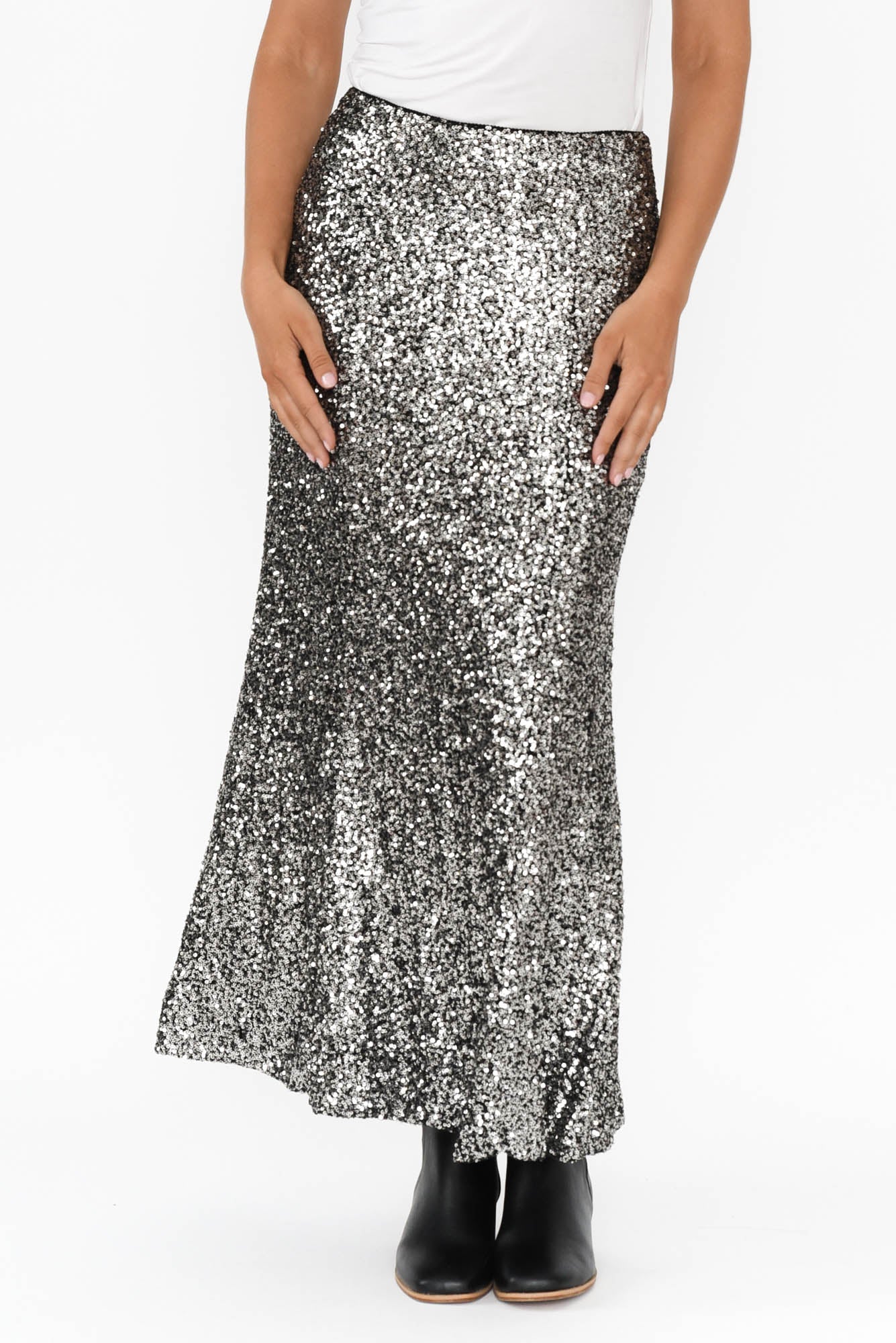 Ritz Silver Sequin Skirt