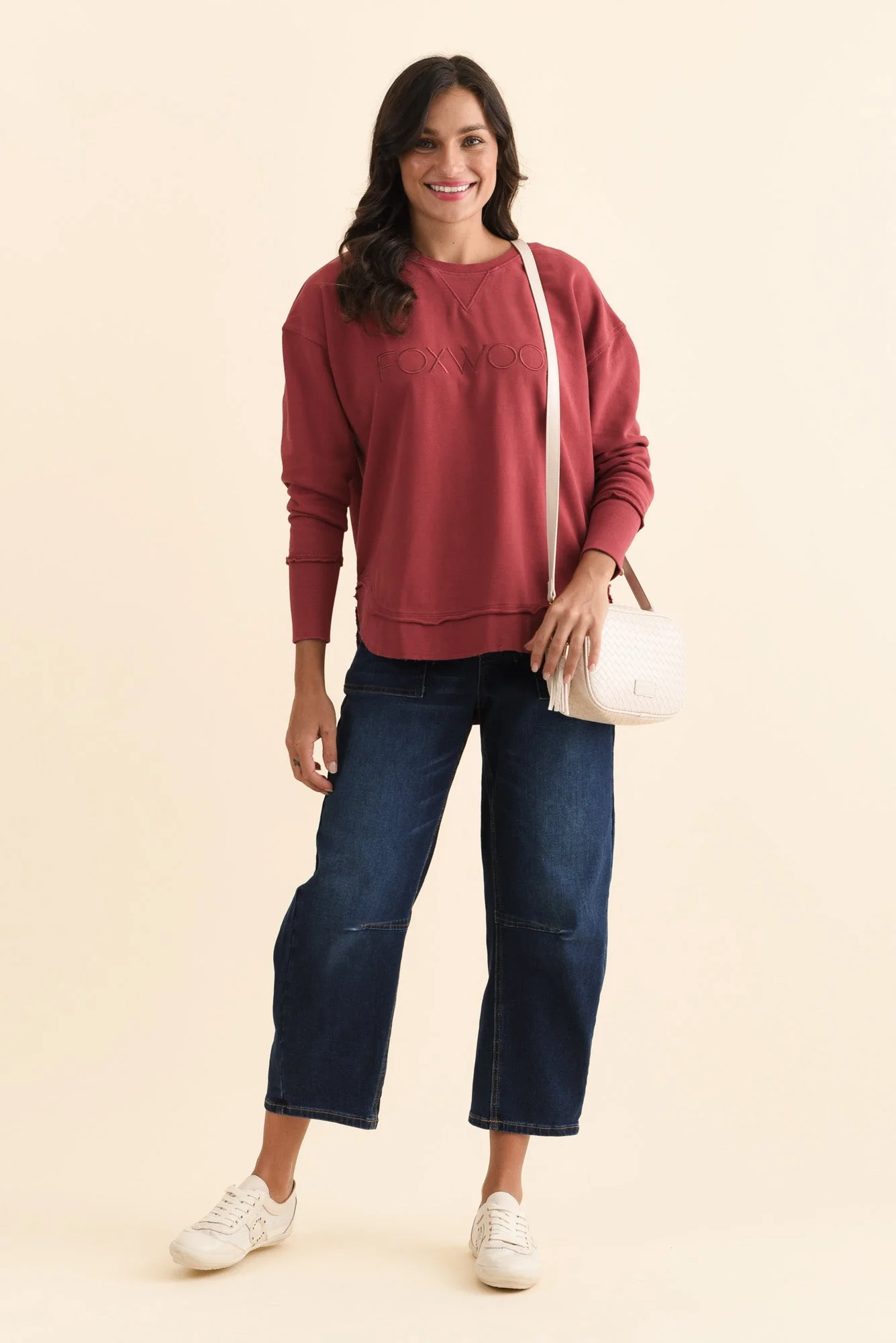 Simplified Cherry Cotton Crewneck Sweatshirt - Image 2