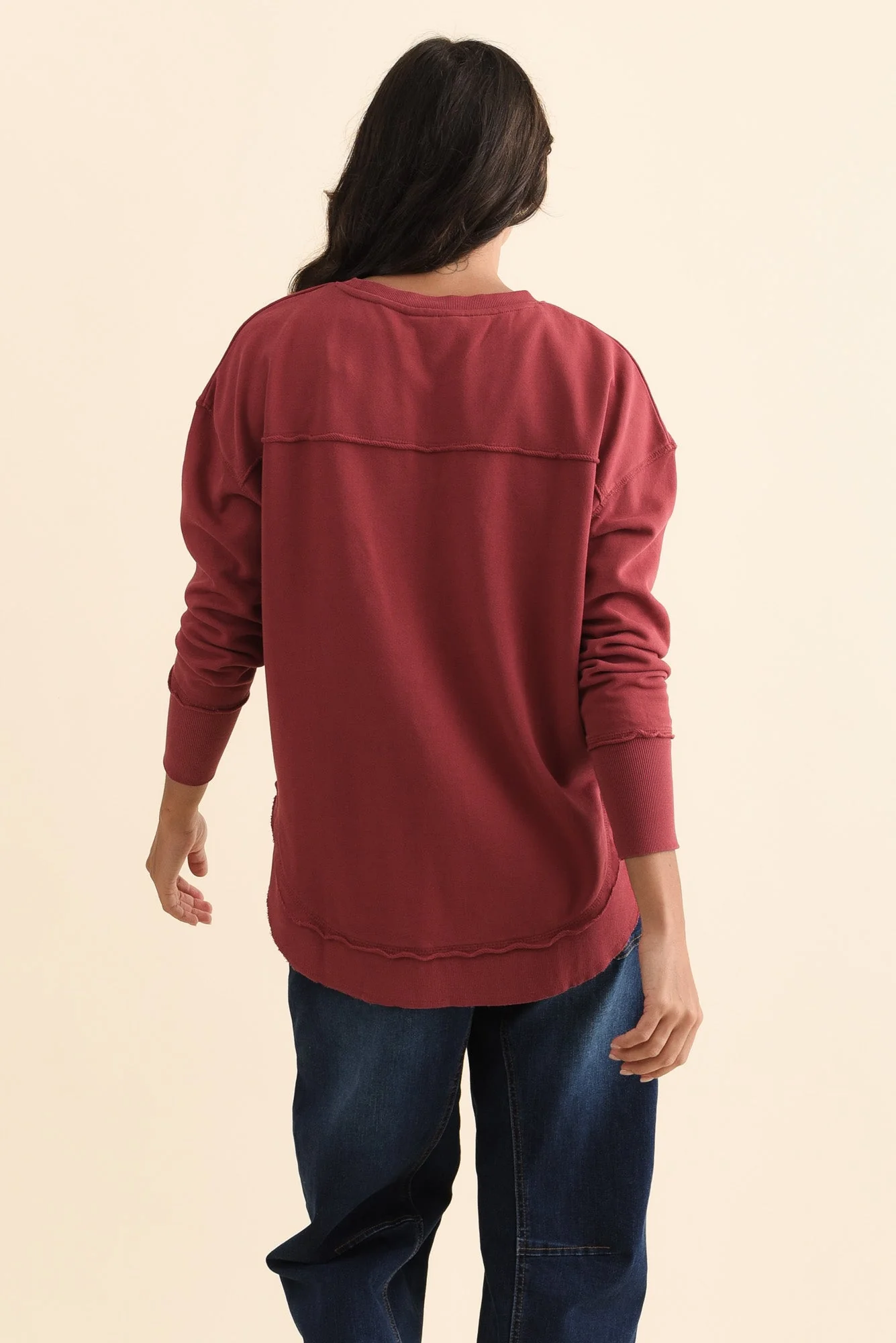 Simplified Cherry Cotton Crewneck Sweatshirt - Image 4