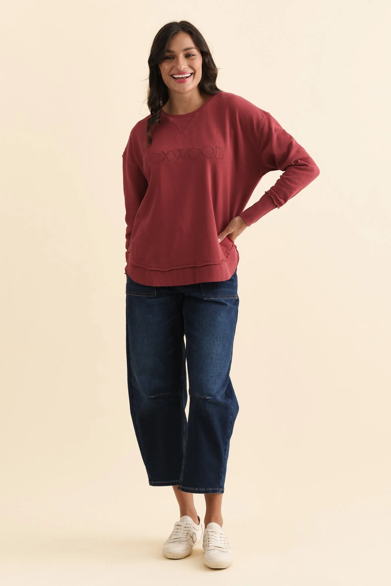 Simplified Cherry Cotton Crewneck Sweatshirt - Image 6