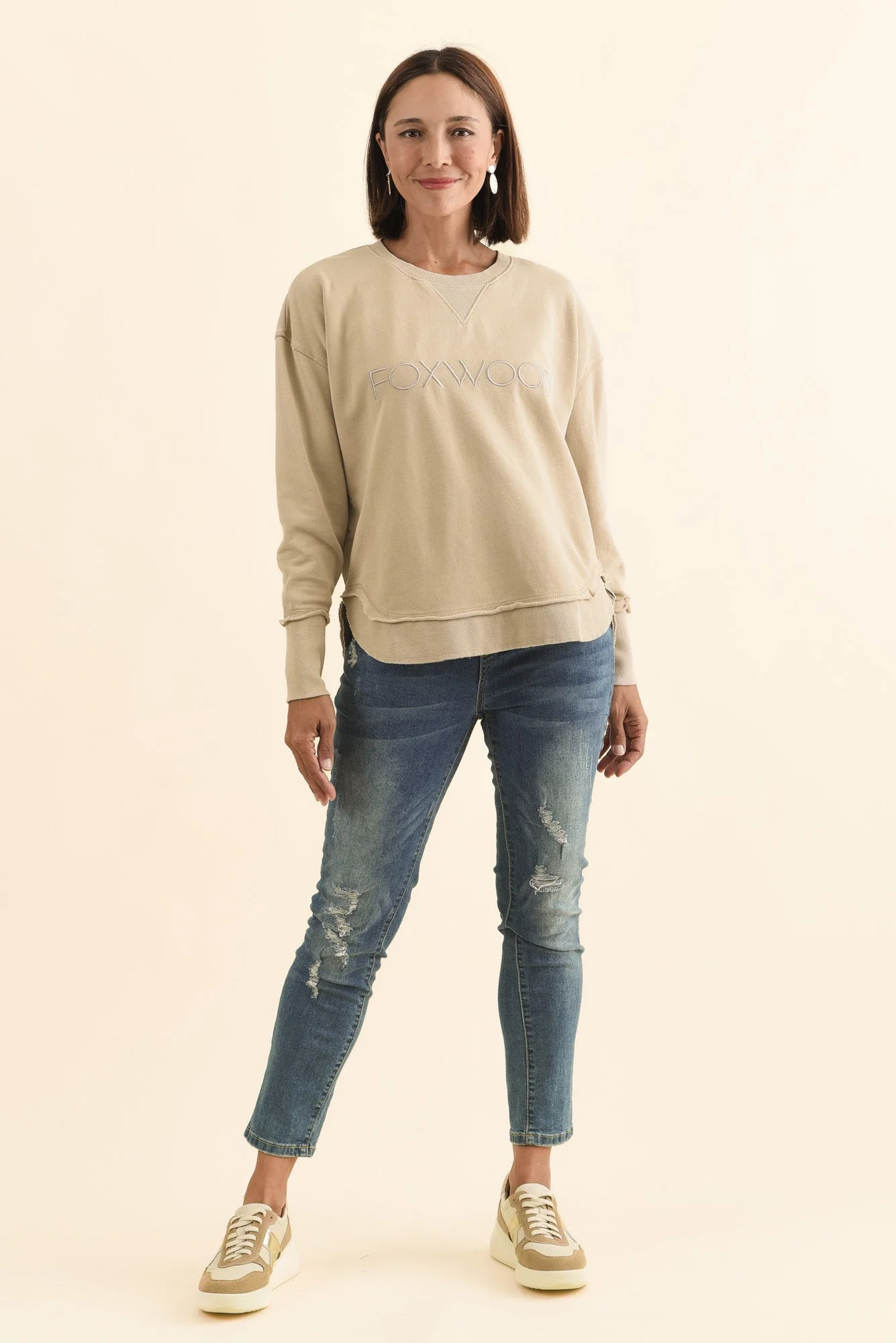 Simplified Oat Cotton Crewneck Sweatshirt - Image 2