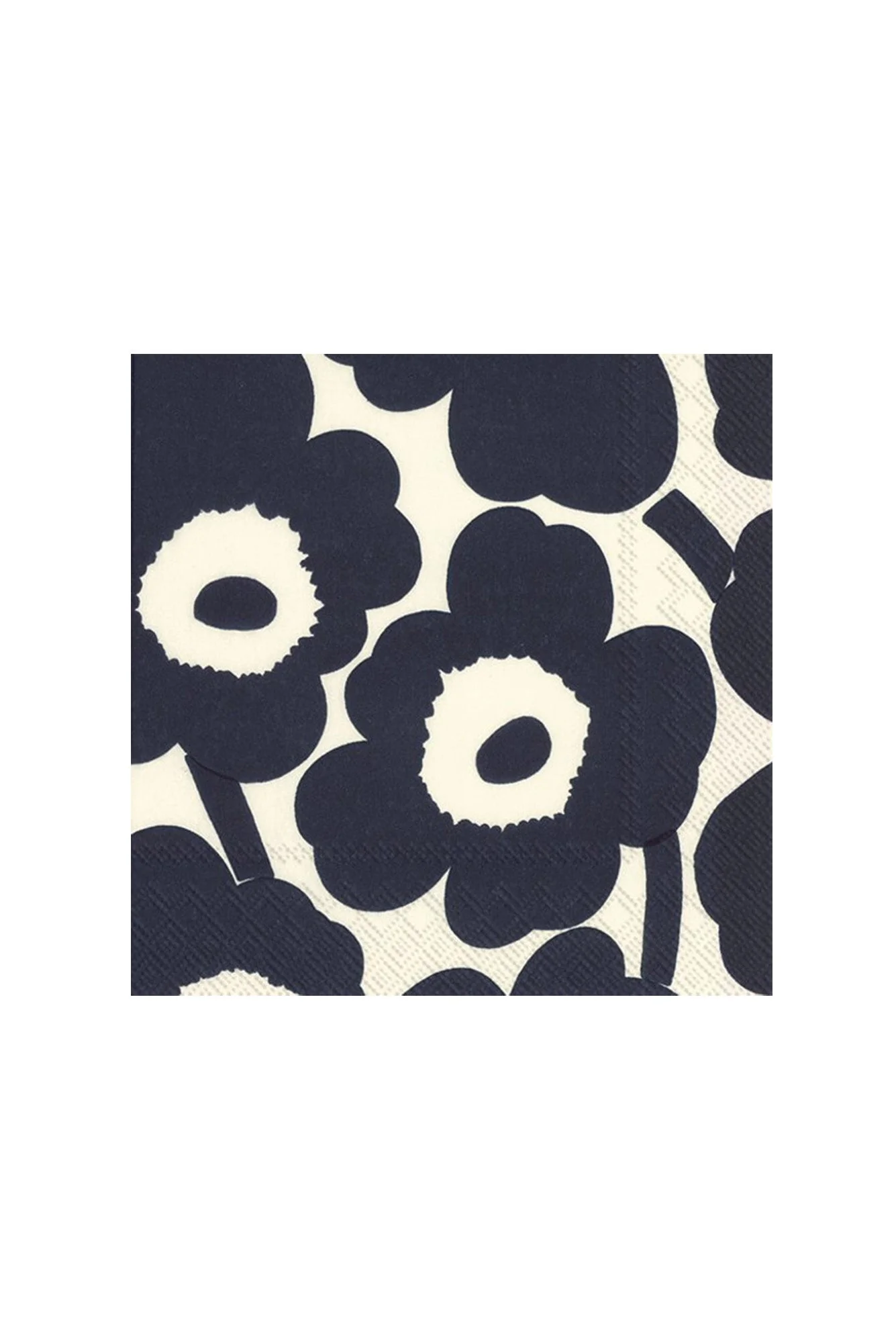 Unikko Dark Blue Flower Napkins - Image 2