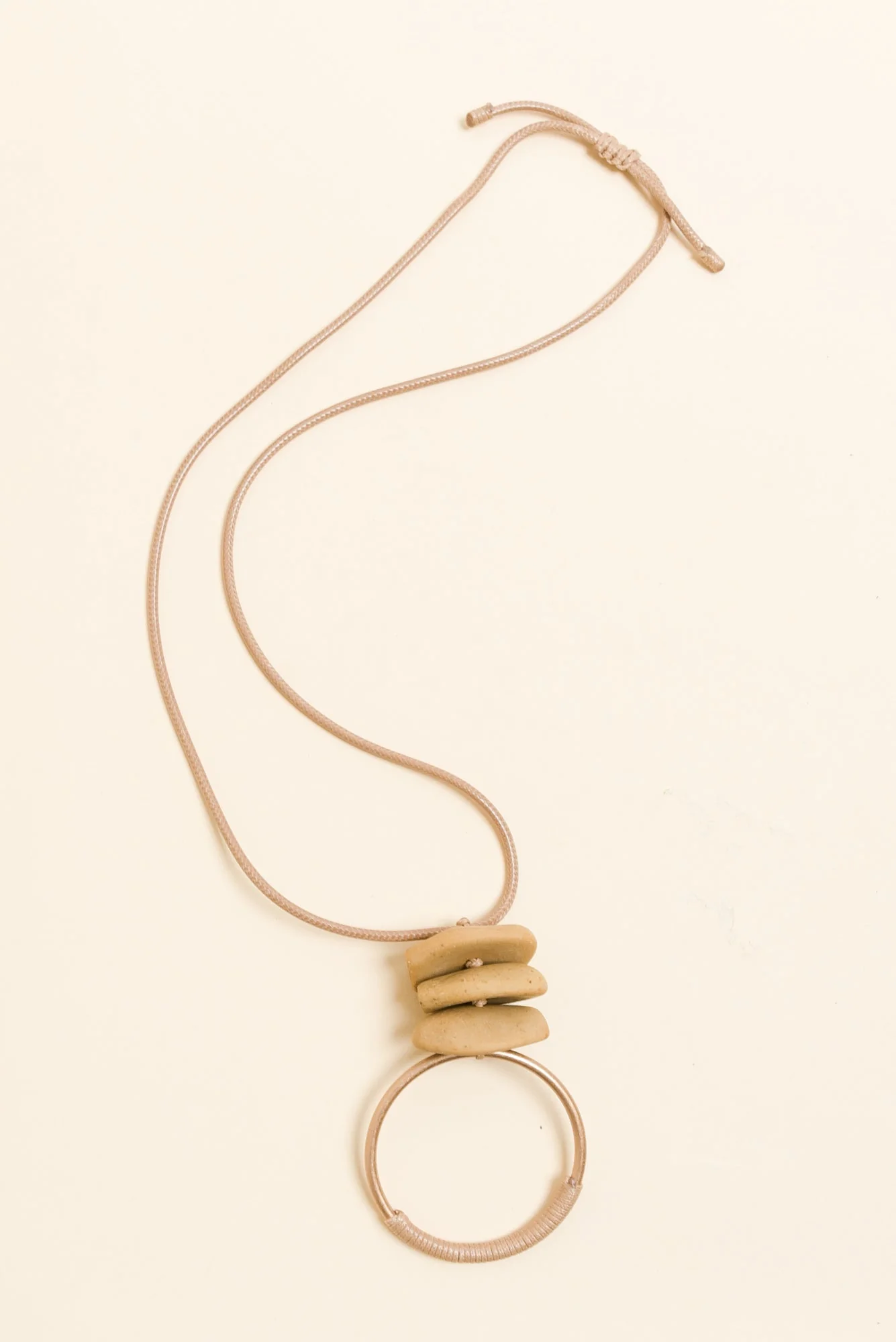 Vicky Gold Circle Pendant Necklace